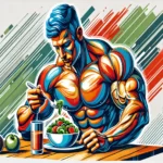 بدنساز در حال غذا خوردن برای افزایش وزن
