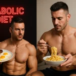 مقایسه رژیم آنابولیک با رژیم پرکربوهیدرات در بدنسازی؛ ورزشکار عضلانی با دو وعده غذایی متفاوت
